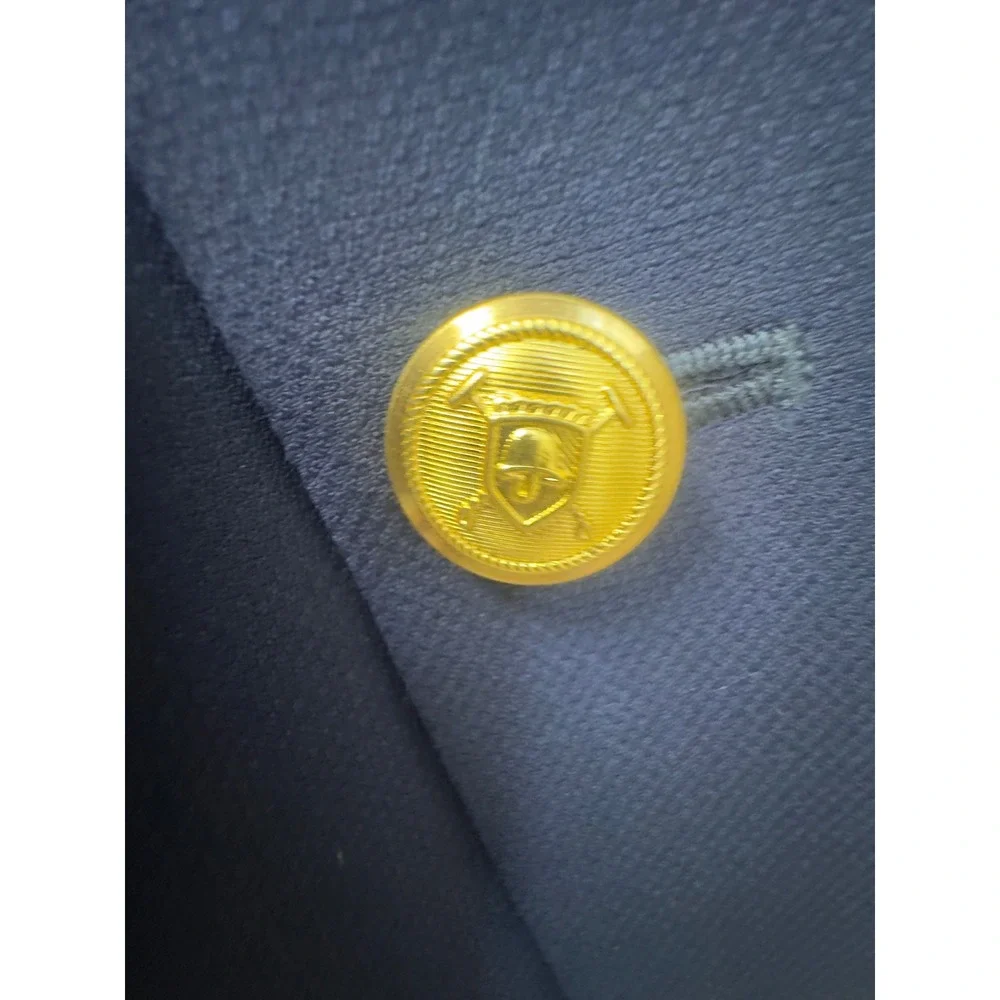 Lauren Ralph Lauren Blazer Mens 44R Navy Blue‎ Wool Blend Gold Buttons Preppy